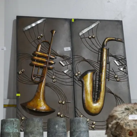 2 tin artworks