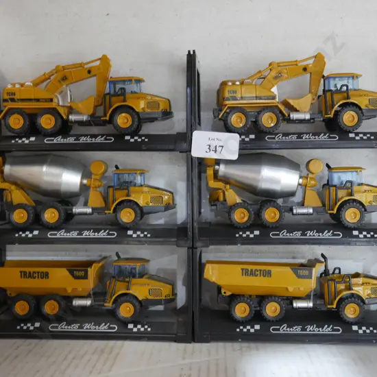 Dumpsters concrete mixers and diggers