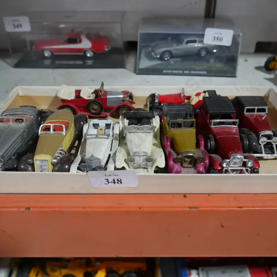 9 models of vintage cars