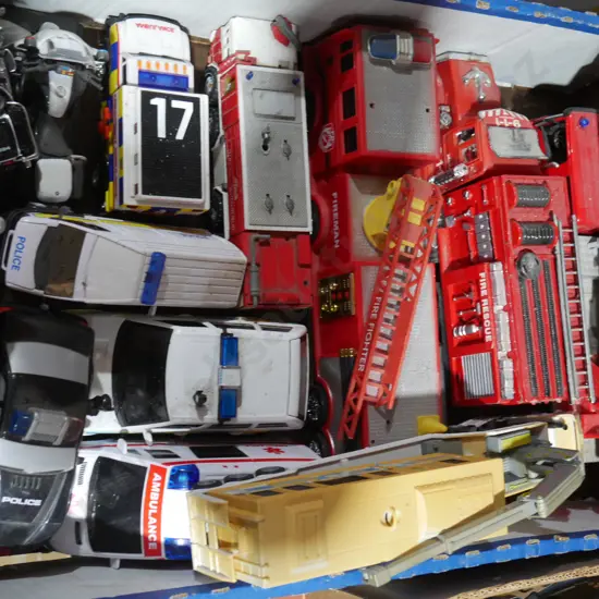 Assorted rescue vehicles