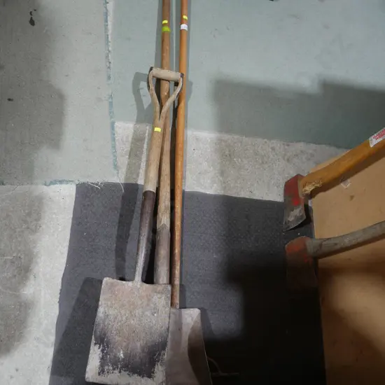 Rake, shovel and spade