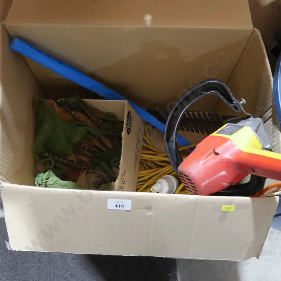 Hedge trimmer, auger bits etc