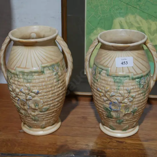 Pair of vases - one repaired