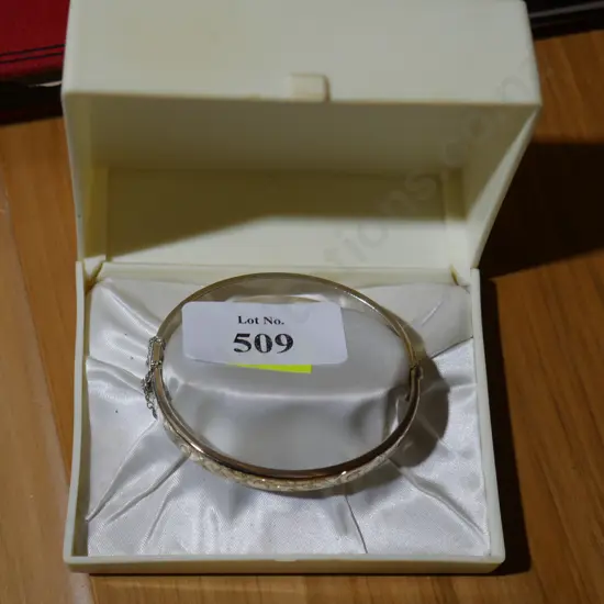 Bangle, marked - has 1/5, 9 ct Stg sil