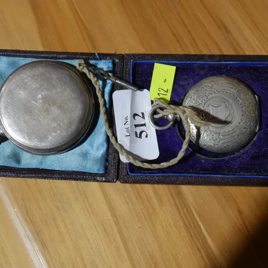 2 sterling silver pocket watches