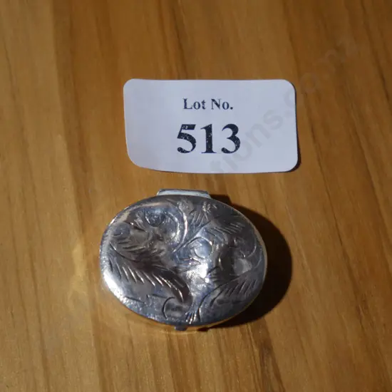 Sterling silver pill box, 8 gram