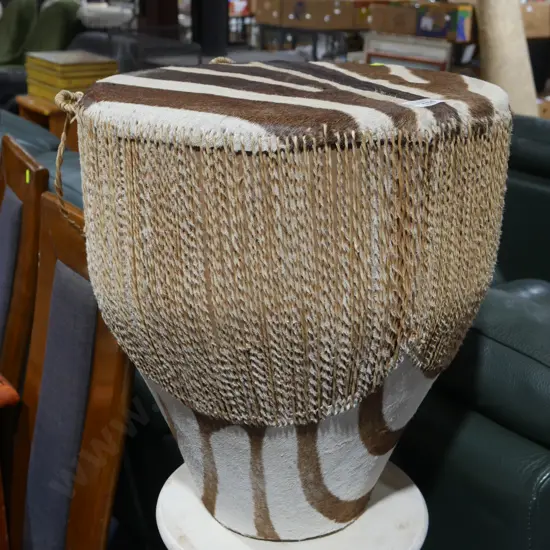 Zebra skin drum