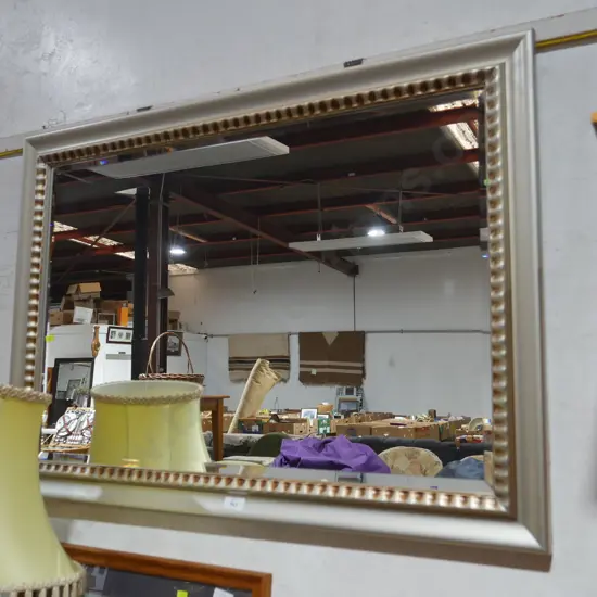 Modern framed bevel edge mirror