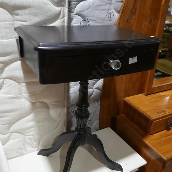 Black bedside table
