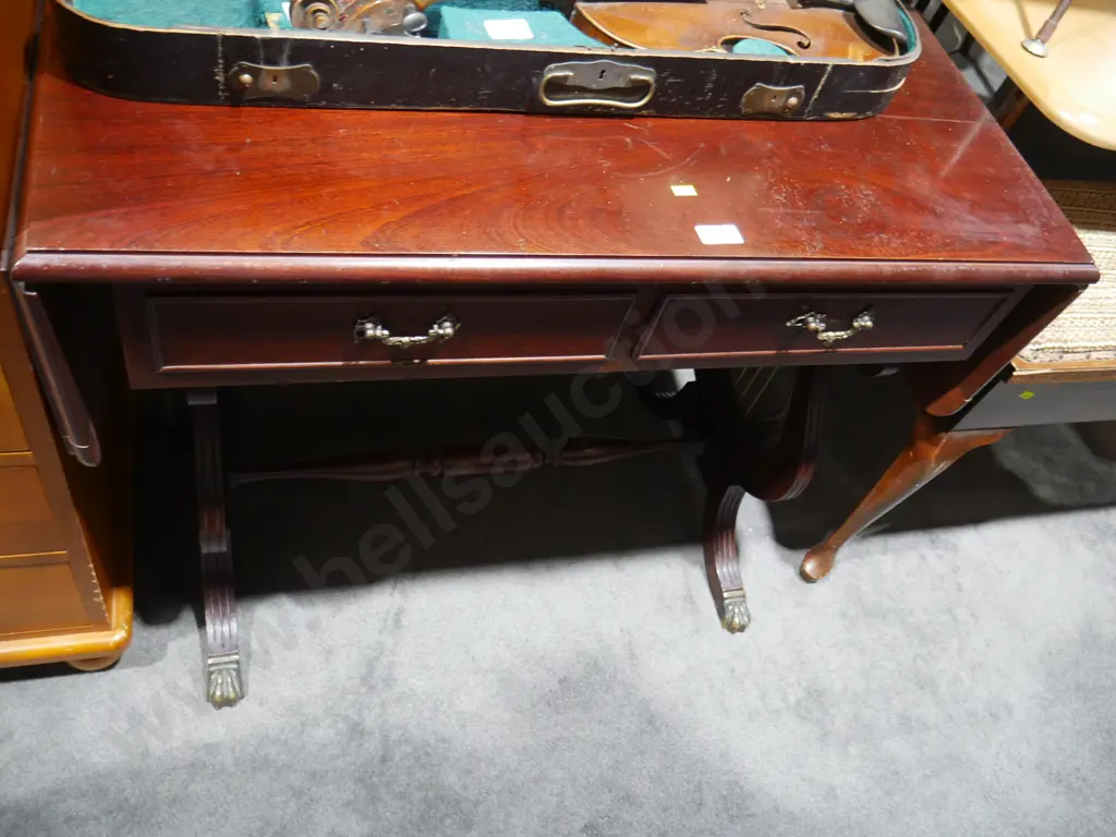 2 drawer drop leaf hall table Image 1++