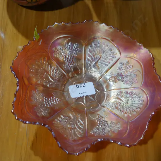 Carnival glass bowl