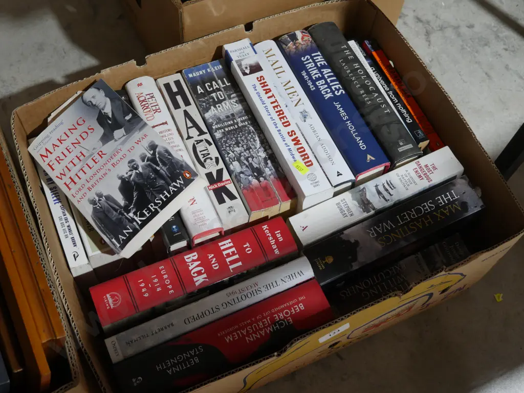 Box of war books Image 1++
