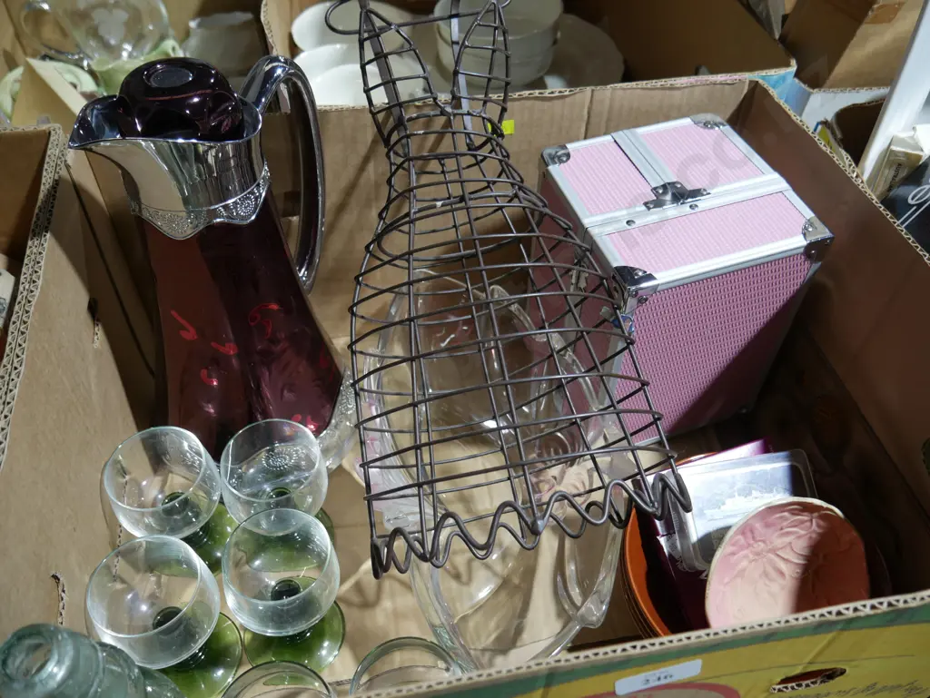 Ballins marble bottle, glassware etc Image 1++