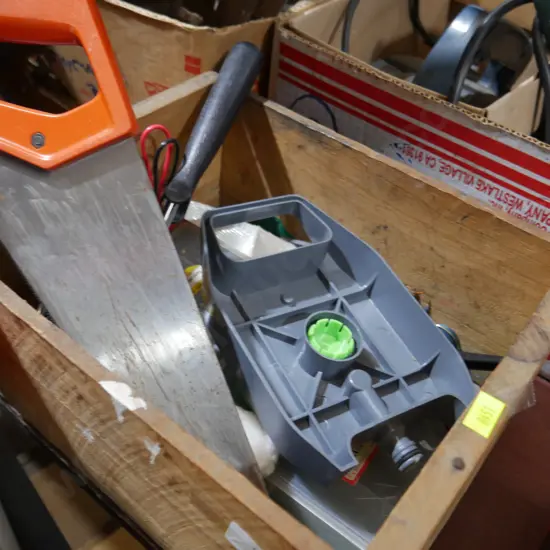 Saw, screws etc