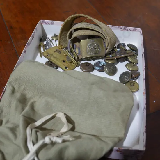 Army buttons etc