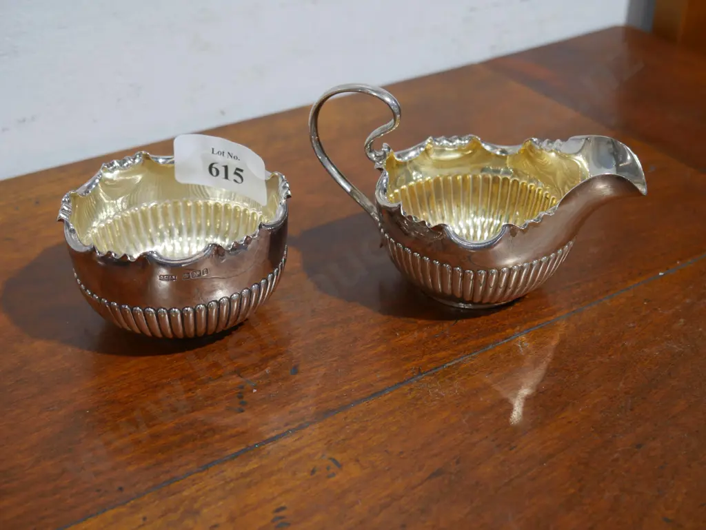 Sterling silver dish, jug Image 1++