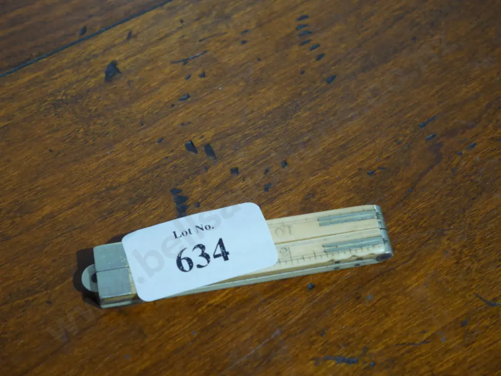 1 foot folding ivory rule Image 1++