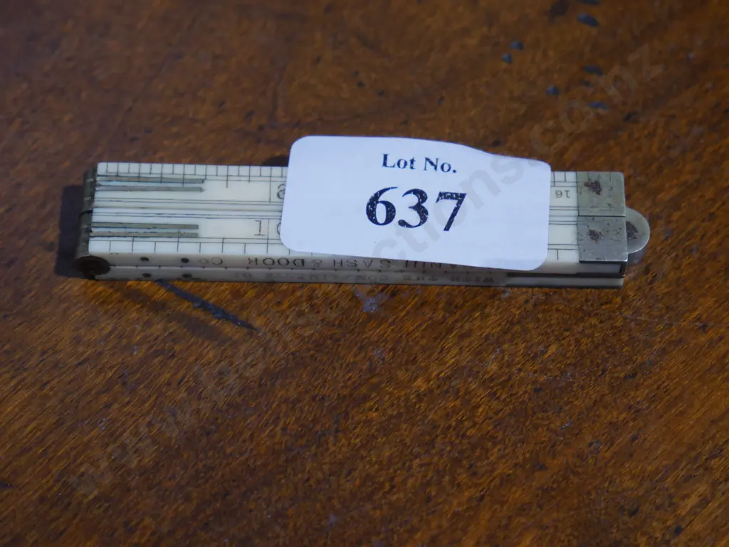 1 foot ivory rule (Wanganui sash and door co) Image 1++