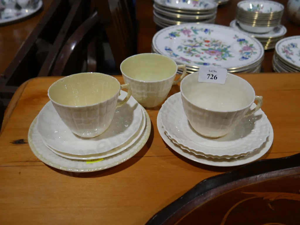 Belleek cups and saucers Image 1++