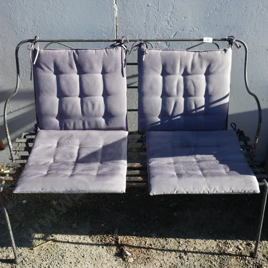 Metal outdoor bench