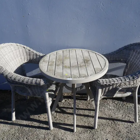 Outdoor table and two chairs