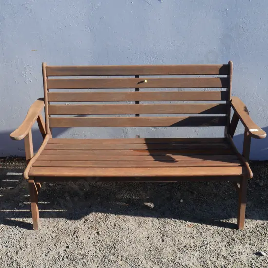 Wooden bench seat