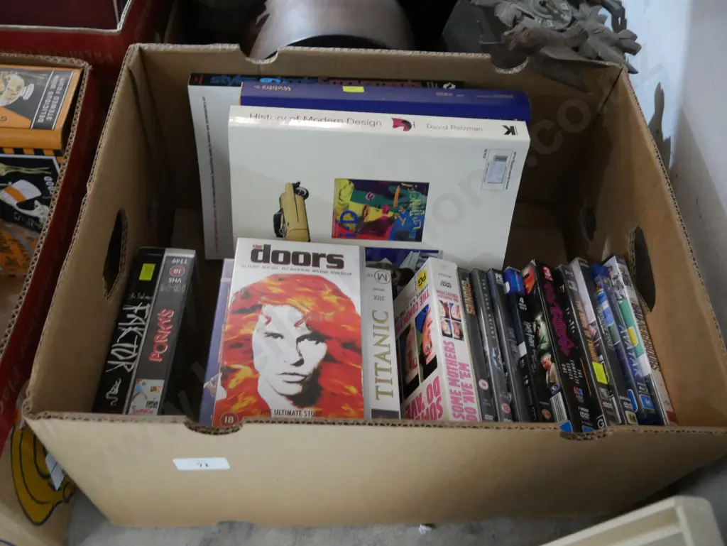 VHS tapes, books Image 1++
