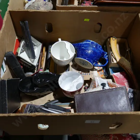 Shaving mugs, vintage hair clippers etc