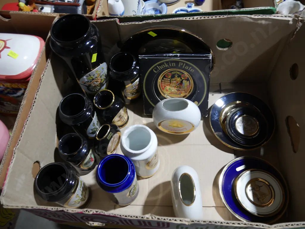 Chokin art vases and plates Image 1++