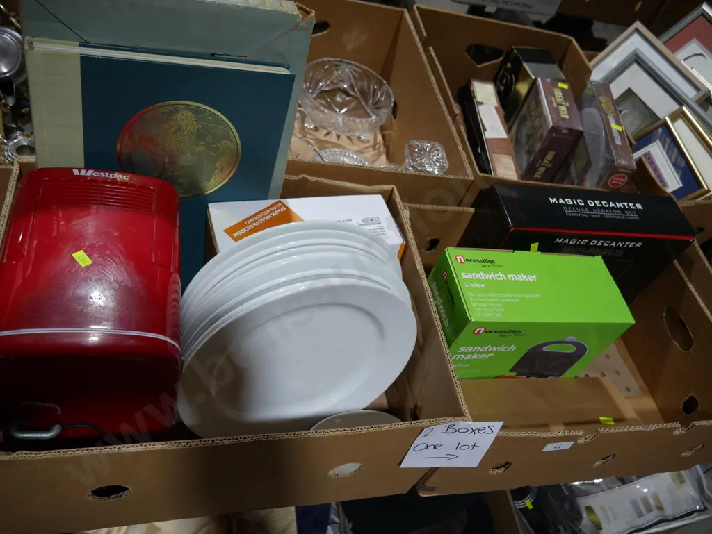 2 boxes mini fridge, sandwich maker etc Image 1++