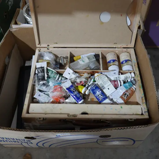 Artist paint, canvases