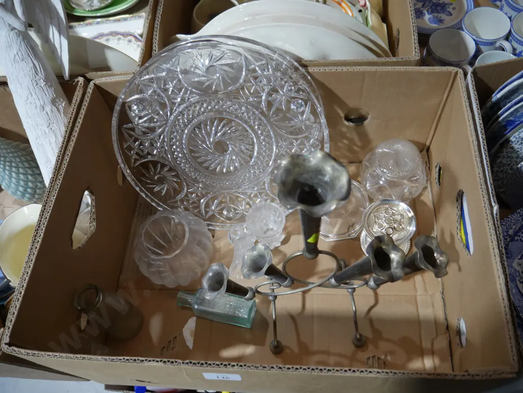 Crystal cake platters, candle stick holder etc Image 1++