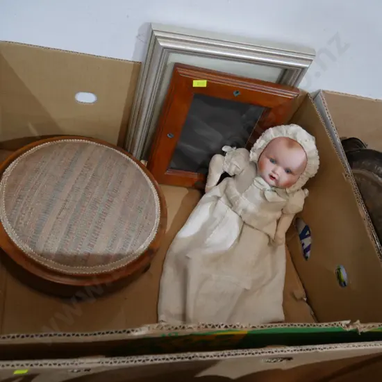 Doll, foot stool etc