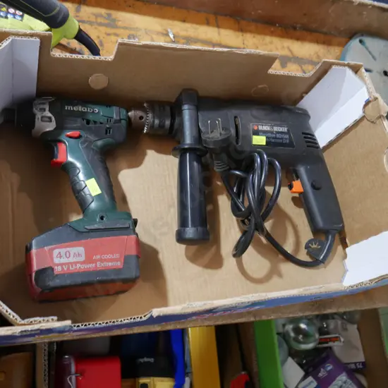 Black and Decker hammer drill etc