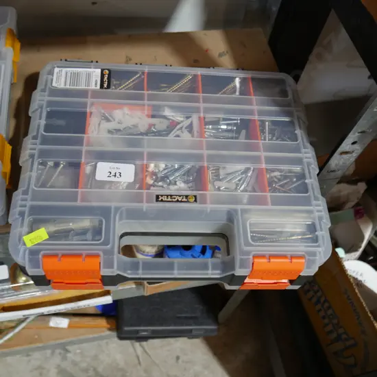 Container of screws etc