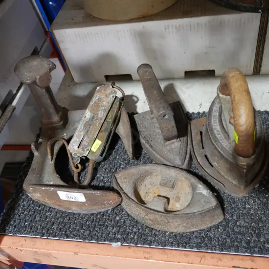 Assorted irons etc