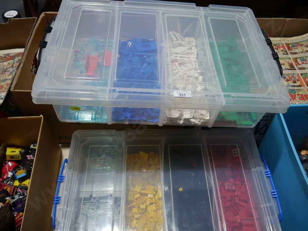 Two containers of assorted Lego Image 1++