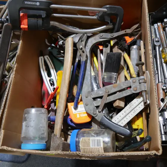 Assorted hand tools etc