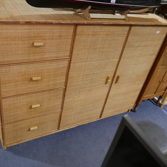 Wicker cabinet sideboard
