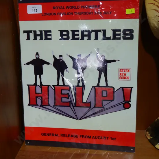 The Beatles tin sign
