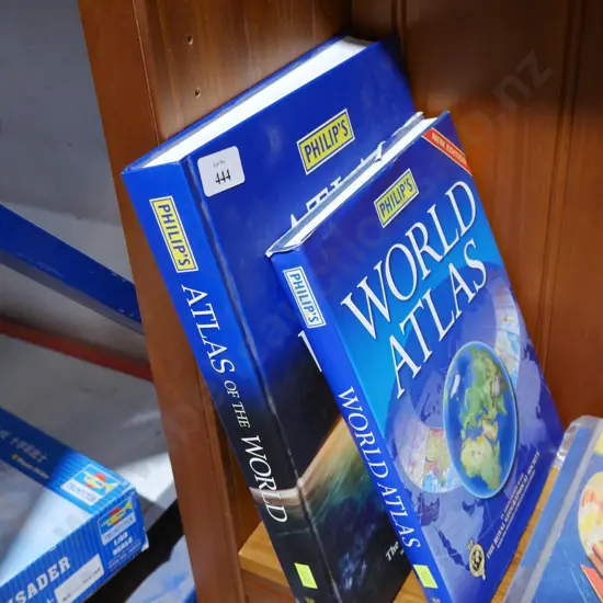 Two world atlas books