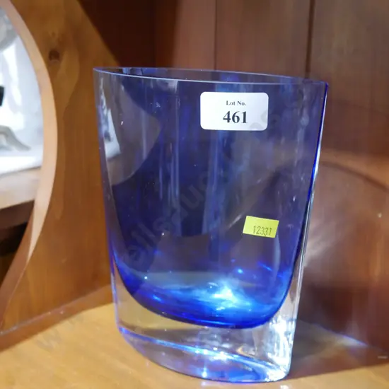 Blue glass vase