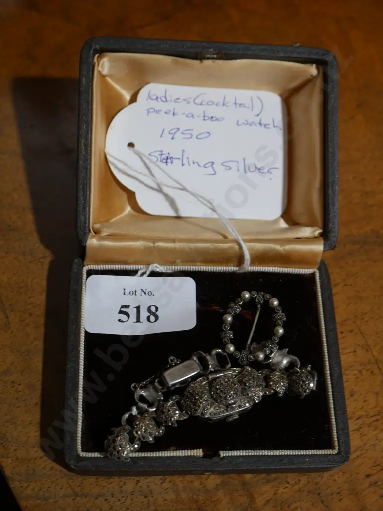 Sterling silver peekaboo watch Image 1++