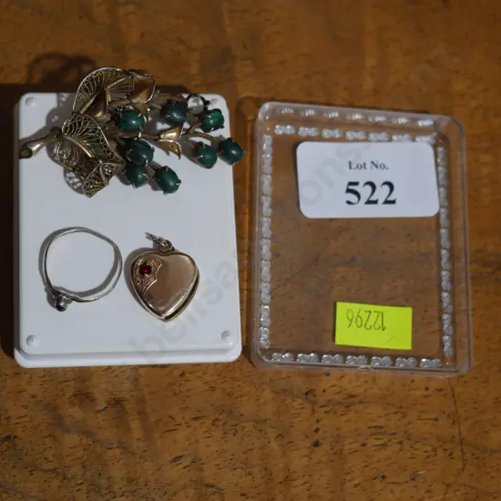 9 carat gold, locket, bracelet etc