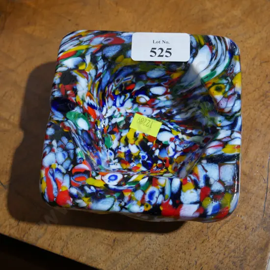 Heavy end of the day glass ashtray