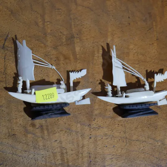 2 X bone junk boats