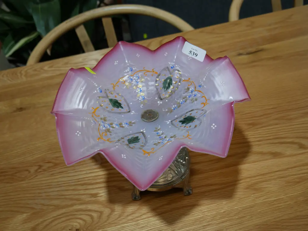 Antique pedestal bowl centerpiece Image 1++