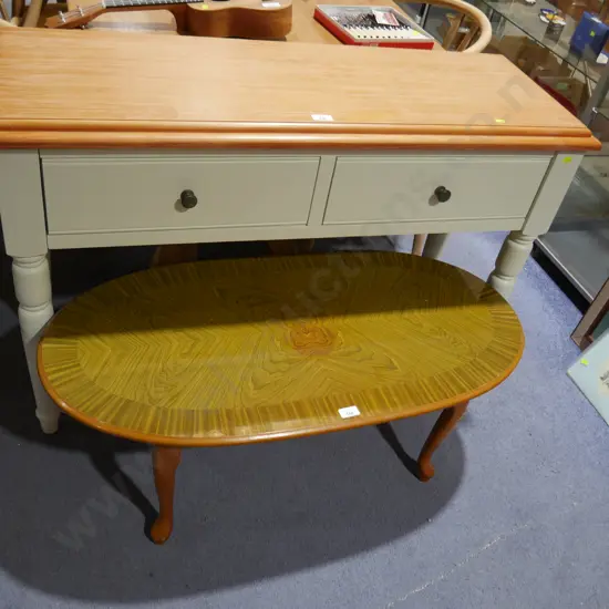 2 drawer console table