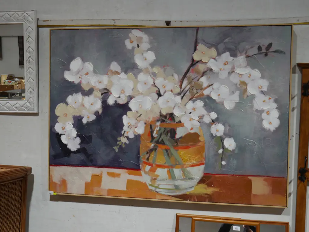Large floral oil painting Image 1++