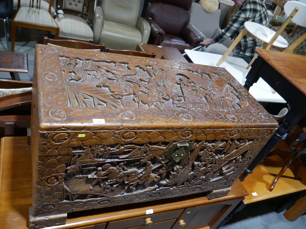 Carved wooden box Image 1++